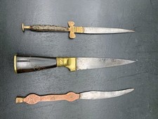 3 cuchillos antiguos del mundo, finales del 19/principios del 20, origen por determinar