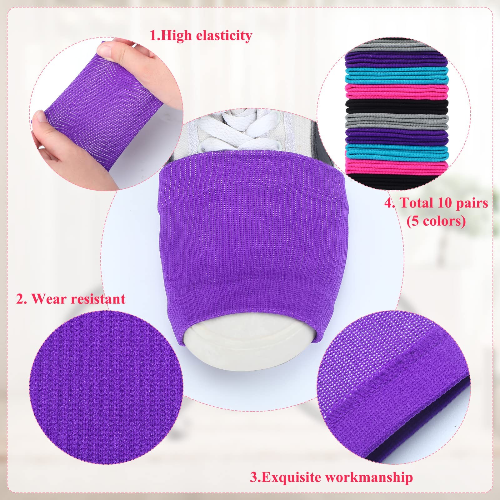 10 Pairs Dance Shoe Covers for Women Ballet & Jazz Shoes, Floor Turners, Snea...