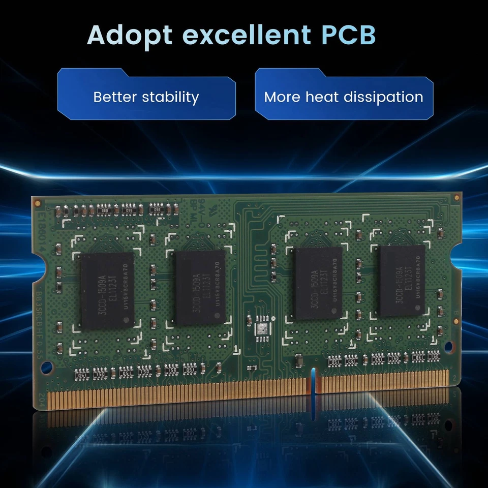 DDR3 2GB SODIMM  Memory 1RX8 PC3-10600S 1333Mhz Laptop  Memory 204Pin 1.5V7340 - Image 3 of 4