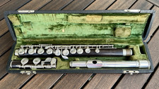B&ouml;hm Querfl&ouml;te Holz Wooden Flute von G.R. Uebel/Erlbach, im orig. Etui