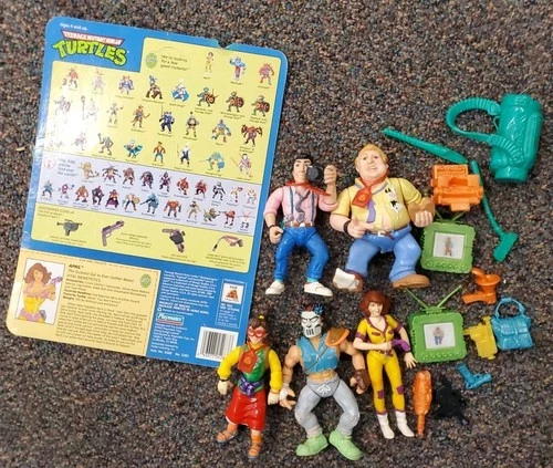 Vintage 1992 TMNT Teenage Mutant Ninja Turtles Toon Figures Playmates Lot