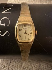 Vintage Citizen 2030 Quartz Watch Women Gold Tone Japan Analog New Battery 6.5"