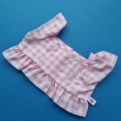 BUILD A BEAR Tanktop Ostern rosa Gingham Rüschen 2026 Edition neu mit Etikett 