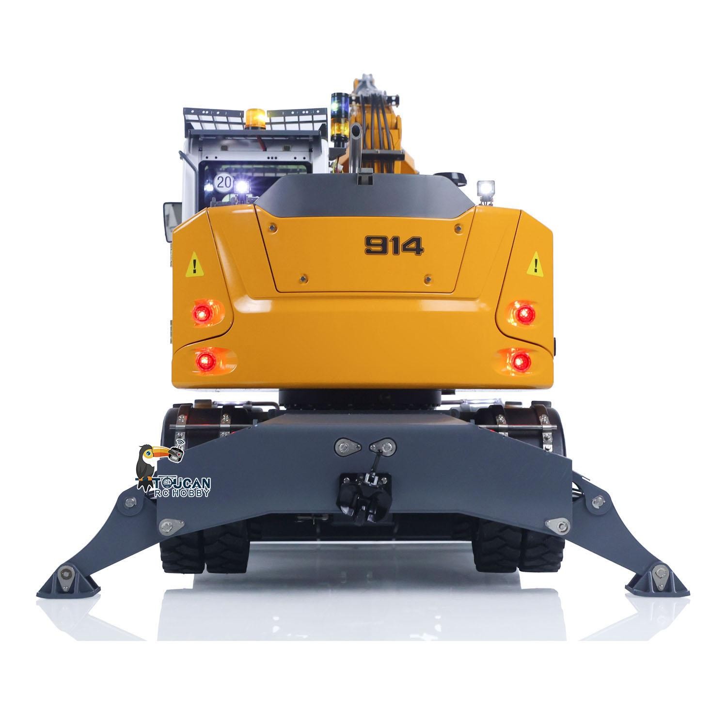 1/14 8-ways RC Hydraulic Wheeled Excavator LR914 Metal 4*4 RTR Digger Axle Lock