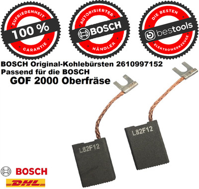 Original BOSCH Kohlebürsten 2610997152 für die BOSCH GOF 2000CE Oberfräse   