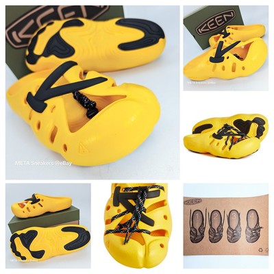 Keen US 13 Men's Clogs Yellow/Black Outdoor Comfort Slip On Slides - Yogeez  NIB