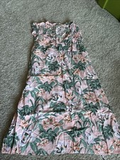 Loft Sleeveless Mini Sleeveless Dress Floral Tropical Pink Size 16