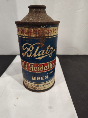 SCARCE Blatz Old Heidelberg BEER CONE TOP BEER CAN pilsener type