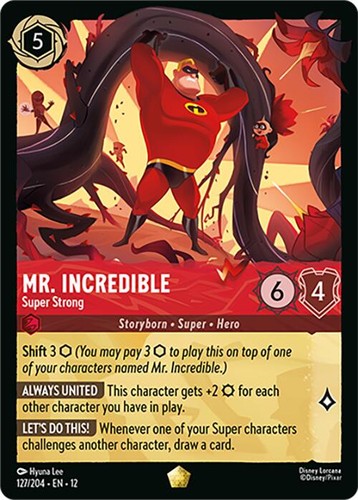 Disney Lorcana Mr. Incredible Super Strong Enchanted Wilds Unknown