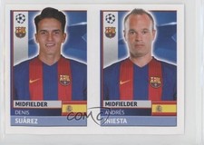 2016-17 Topps UCL Sticker Denis Suarez Andres Iniesta #FCB14/15 00e8
