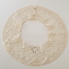 Crochet Collar Lace Detachable Cream Cotton Cottagecore Prairie Romantic