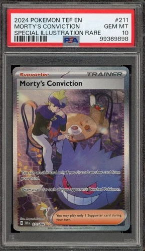 Pokemon Morty's Conviction Temporal Forces Special Illustration Rare #211 PSA 10