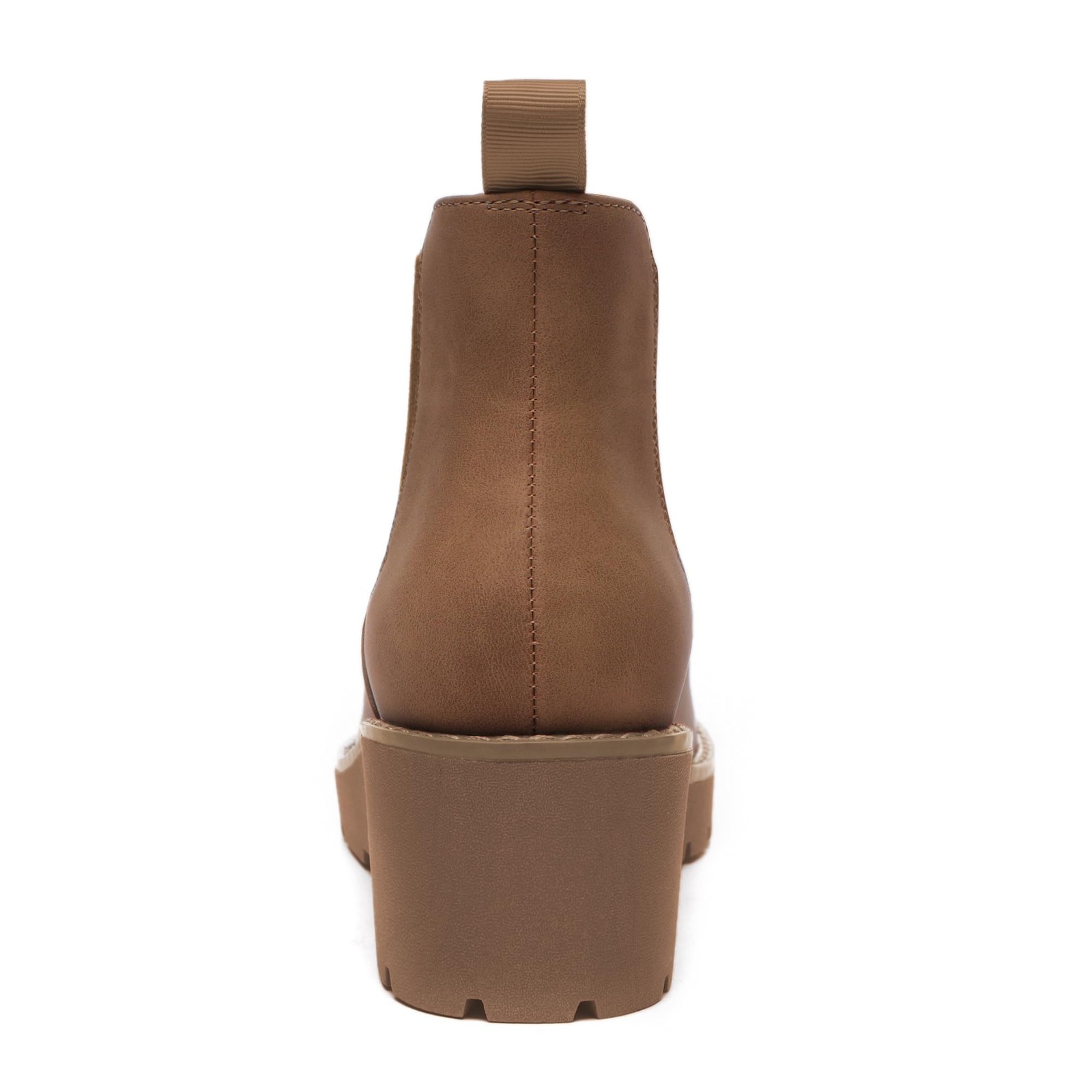 SAOLA Stivaletti donna Chelsea zeppa elasticizzati plateau suola a strappo slip on zeppa alla caviglia...