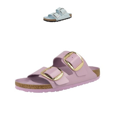 Birkenstock Arizona Big Buckle schmal Naturleder Lack Damen Sandale Sandaletten