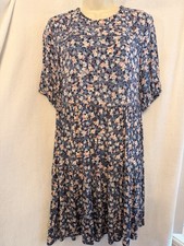 Knox Rose Women’s  S Blue Floral Tiered Midi Dress Boho Cottage Core Prairie. 5