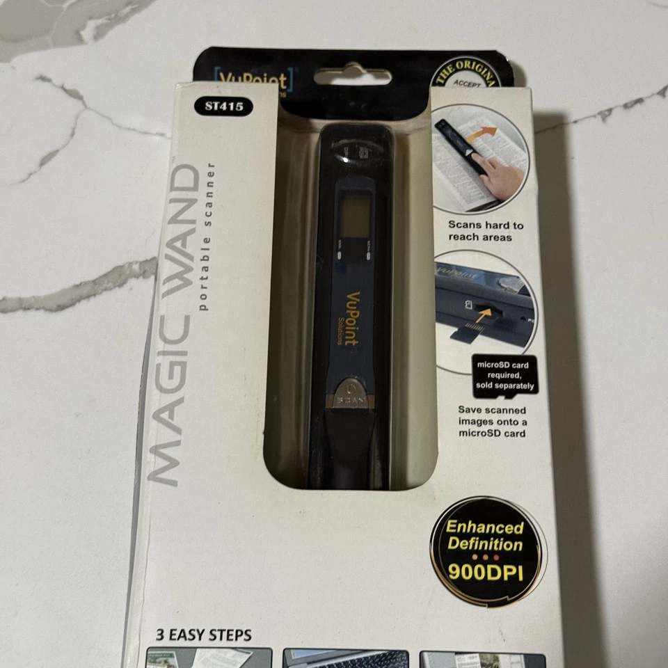 VuPoint Magic Wand PDS-ST415-VPS-BX3 Portable Handheld 900DPI Scanner - Image 2 of 4