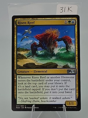 1x Risen Reef M20 #217 LP Regular Core Set 2020 MTG English Elemental 