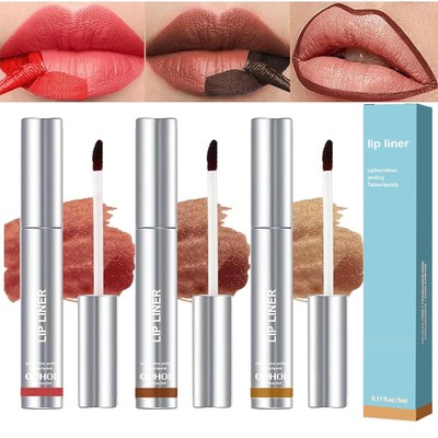 Lip Liner Peel Off Lip Liner Tattoo, 3Pcs Peel Off Lip Stain, Long Lasting