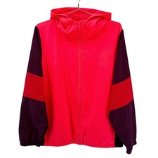 VICTORIA'S SECRET PINK Colorblock Hooded Track Jacket   M / L   pink, purple
