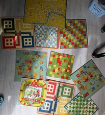 16 job lot Vintage Game Boards - Snakes & Ladders, Ludo, etc - interior design