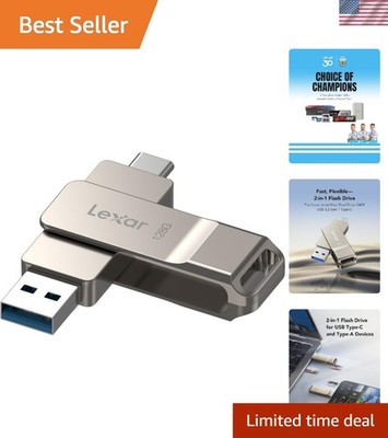 Durable 128GB USB Flash Drive with Swivel Design & Advanced Security - Champagne