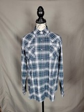 Wrangler Retro Womens Long Sleeve Multi Plaid Pearl Snap Shirt Medium Western