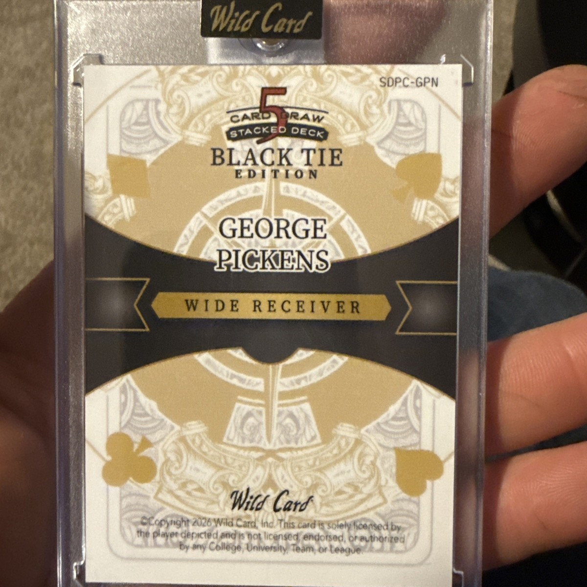 2025 Wild Card 5 Card Draw George Pickens Color Match- Orange 3/5