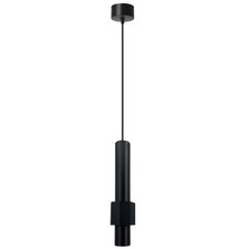 Black & Gold Long Tube LED Light Fixtures, Aluminum Cylindrical Suspension