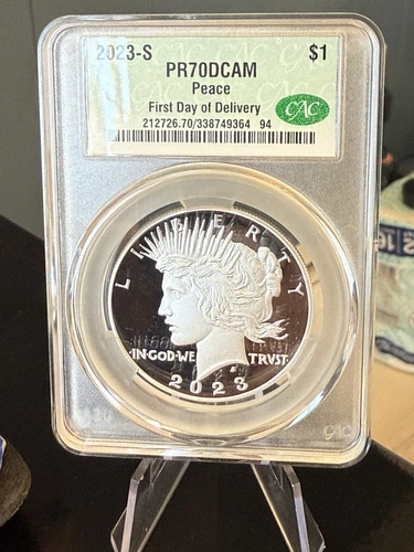 2023-S Proof Peace Silver Dollar PR70DCAM First Delivery