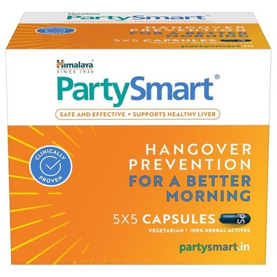Himalaya Party Smart Kapseln 25 Stück Kräuter Wellness Nahrungsergänzung Weiß