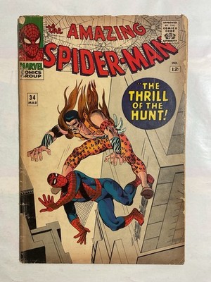 Amazing Spider-Man #34 2nd Gwen Stacy Kraven Appearance Marvel 1966.