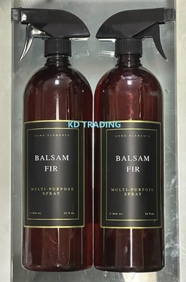 (2-Pack) HOME ELEMENTS ~ BALSAM FIR Essential Oii Kitchen Cleaner Odor Refresher