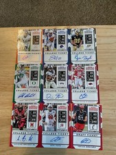 10X LOT 2020 PANINI CONTENDERS DRAFT/COLLEGE TICKET AUTO FOOTBALL CARDS #MS221