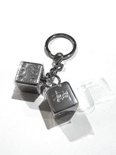 Stussy Metal Dice Keychain - Silver - NWOT
