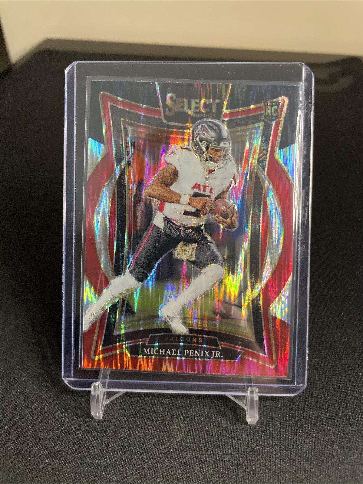 2024 Panini Select - Concourse Michael Penix Jr. #80 Black & Red Shock Prizm (RC