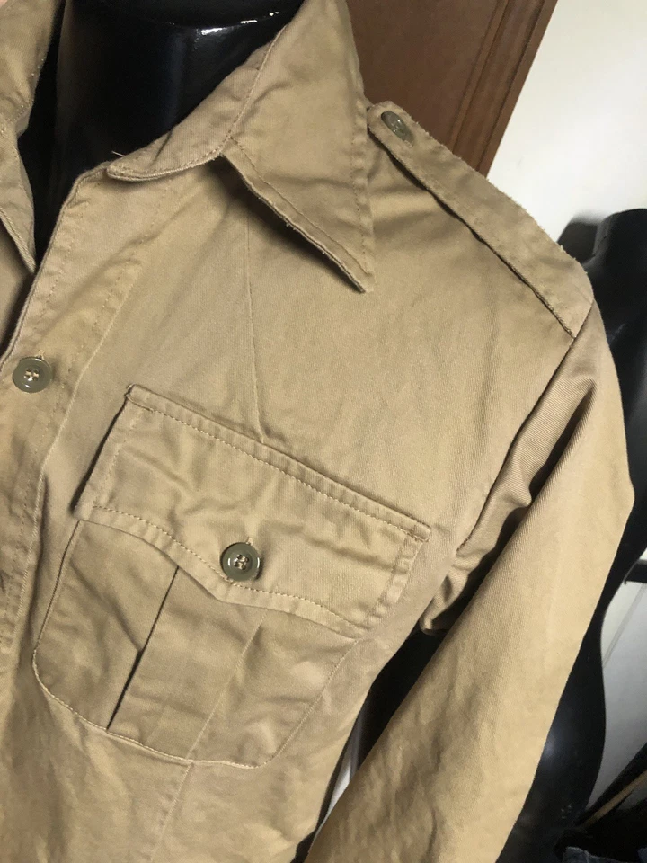 Replica WW2 British Army RAF KD Kay Canvas 1941 Khaki Drill Bush Jacket Men M 38 - Image 2 of 4