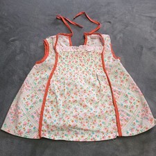 Vtg 80s Handmade Toddler Floral Dress Size 4T Girl Praire Cottage Distressed