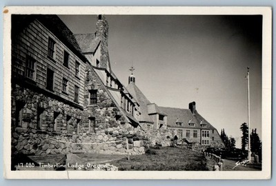 1950 View Of Timberline Lodge Oregon OR Sawyer RPPC Photo Vintage Postcard