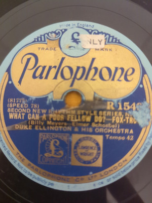DUKE ELLINGTON & HIS ORCHESTRA WHAT CAN A POOR FELLOW DO 78RPM PARLOPHONE R1549 