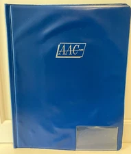 Vtg Former "Aircraft Acceptance Corp" Vinyl Binder Document Folder Notebook