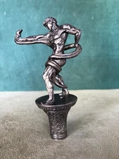 Contest Of Strength Pipe Tamper/Figure, Solid Fine Pewter