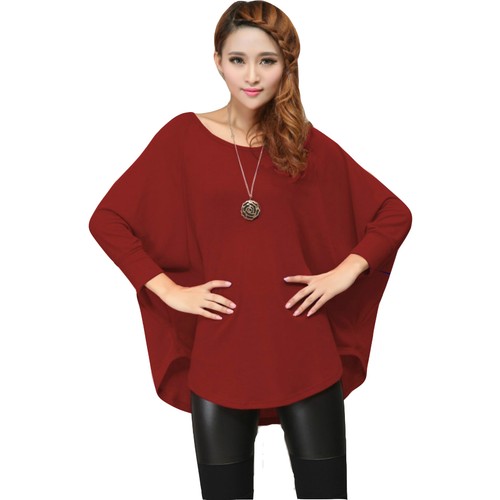 Stylish Women Ladies Loose Batwing Asymmetric Quality Knitted Baggy Top /Jumper - Picture 54 of 59