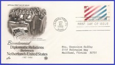 USA5 #2003 ADDR PCS ARTCRAFT FDC   U.S. and Netherlands Relations