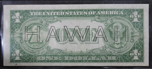 1935 Hawaii WWII Emergency Issue 1$ Note, SN S52742715C - Picture 4 of 4