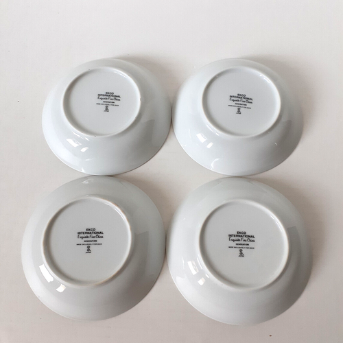 Vtg Ecko Int China~Fruit Bowl Set of 4~Floral Generation Pattern~70's Japan - Picture 5 of 8