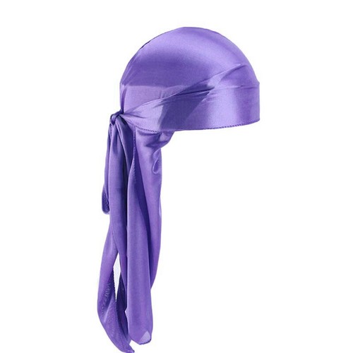 Men's Women's Premium Silky Durag Satin Wave Cap Doo Rag Hat Bonnet Head Wrap - Picture 24 of 42