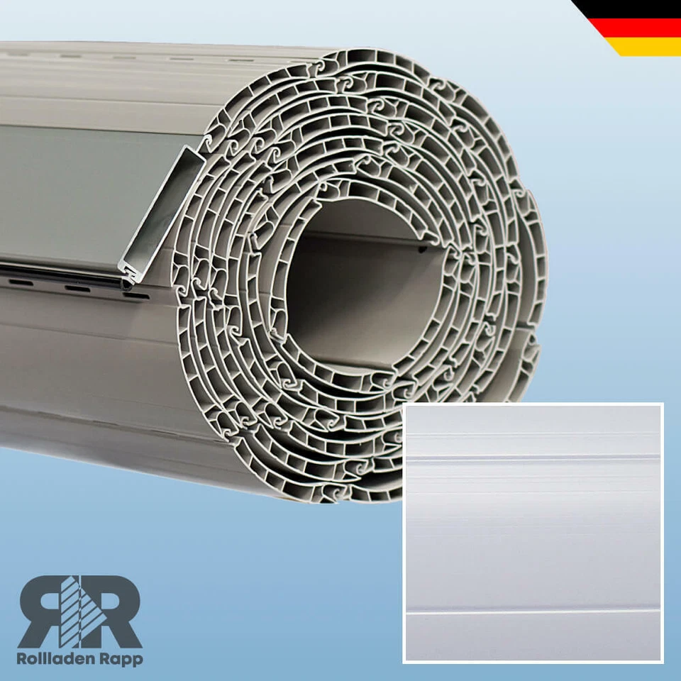 ROLLLRA Kunststoff ROLLLADEN Maxi K52B auf Ihr Maß Farbe grau Rolladenpanzer Behang NEU