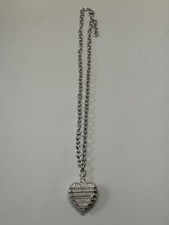 Swarovski 1156278 Women's Silver Pave Crystal Love Heart Pendant Necklace