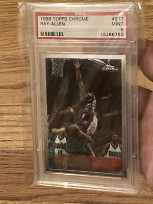 レイアレン NBAカード 96-97 topps chrome PSA7 レイアレン NBAカード