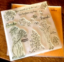 CTMH D1344 MS GARDENER ~ LADIES, You remind me of the sun, Water pail, flowers